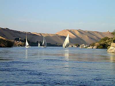 Touristic attractions of Egypt : nile river aswan
